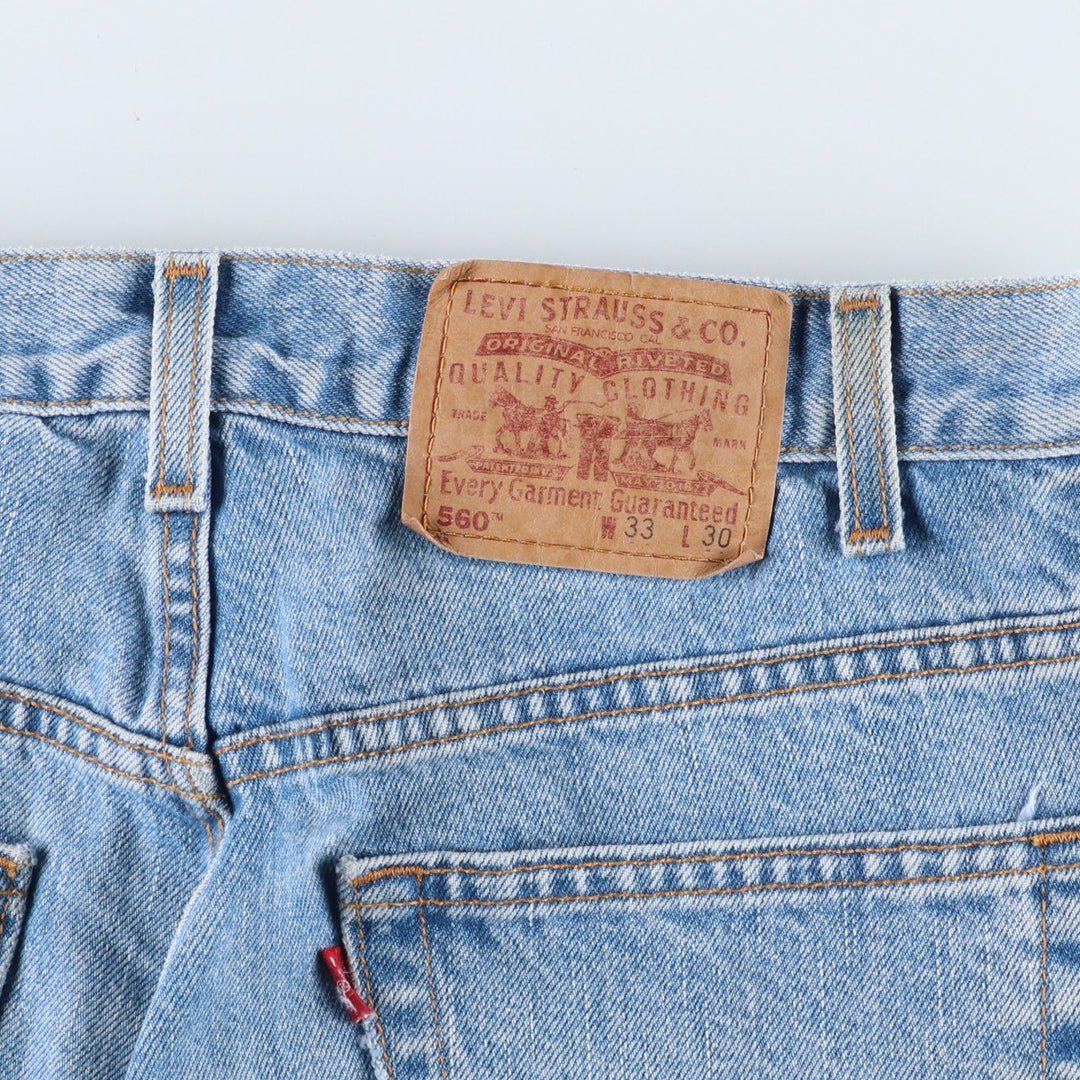 2000'S Levi's 00560-4834 Loose Fit Tapered Leg Denim Pants, Men's W32 equivalent. cotton blue type Vintage Second Hand