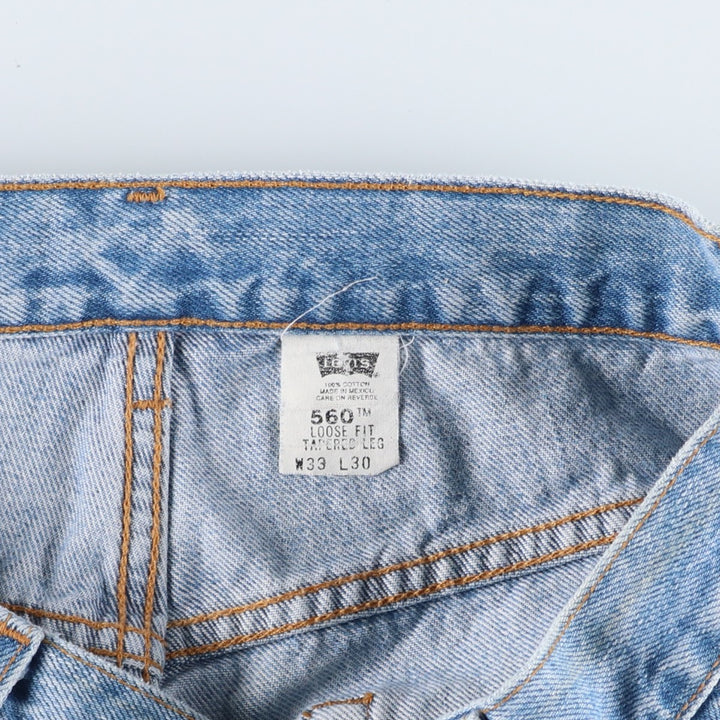 2000'S Levi's 00560-4834 Loose Fit Tapered Leg Denim Pants, Men's W32 equivalent. cotton blue type Vintage Second Hand