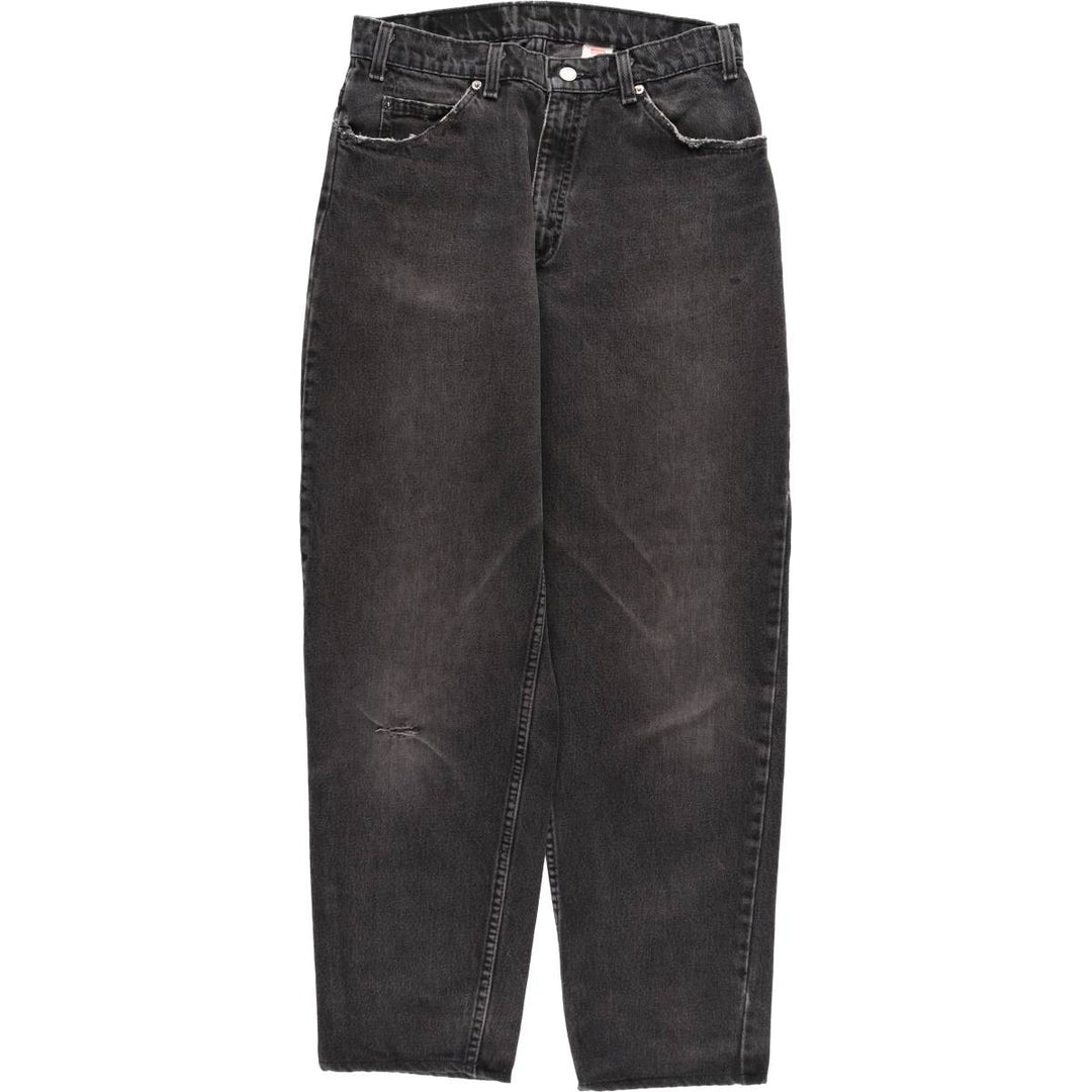 90'S Levi's 560 LOOSE FIT TAPERED LEG Black Denim Tapered Denim Pants Made in USA Men's W32 Vintage cotton black type Vintage Second Hand