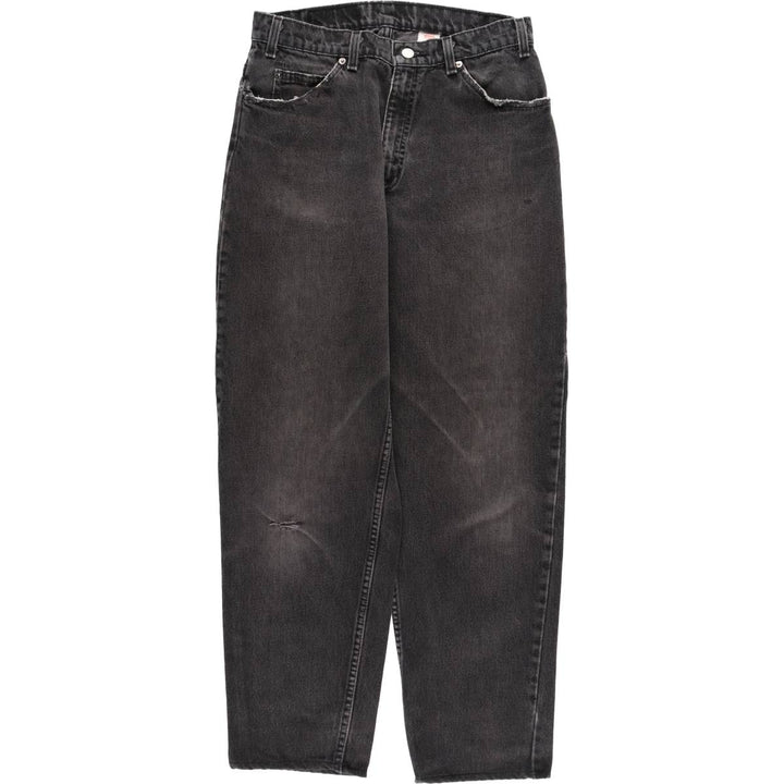 90'S Levi's 560 LOOSE FIT TAPERED LEG Black Denim Tapered Denim Pants Made in USA Men's W32 Vintage cotton black type Vintage Second Hand