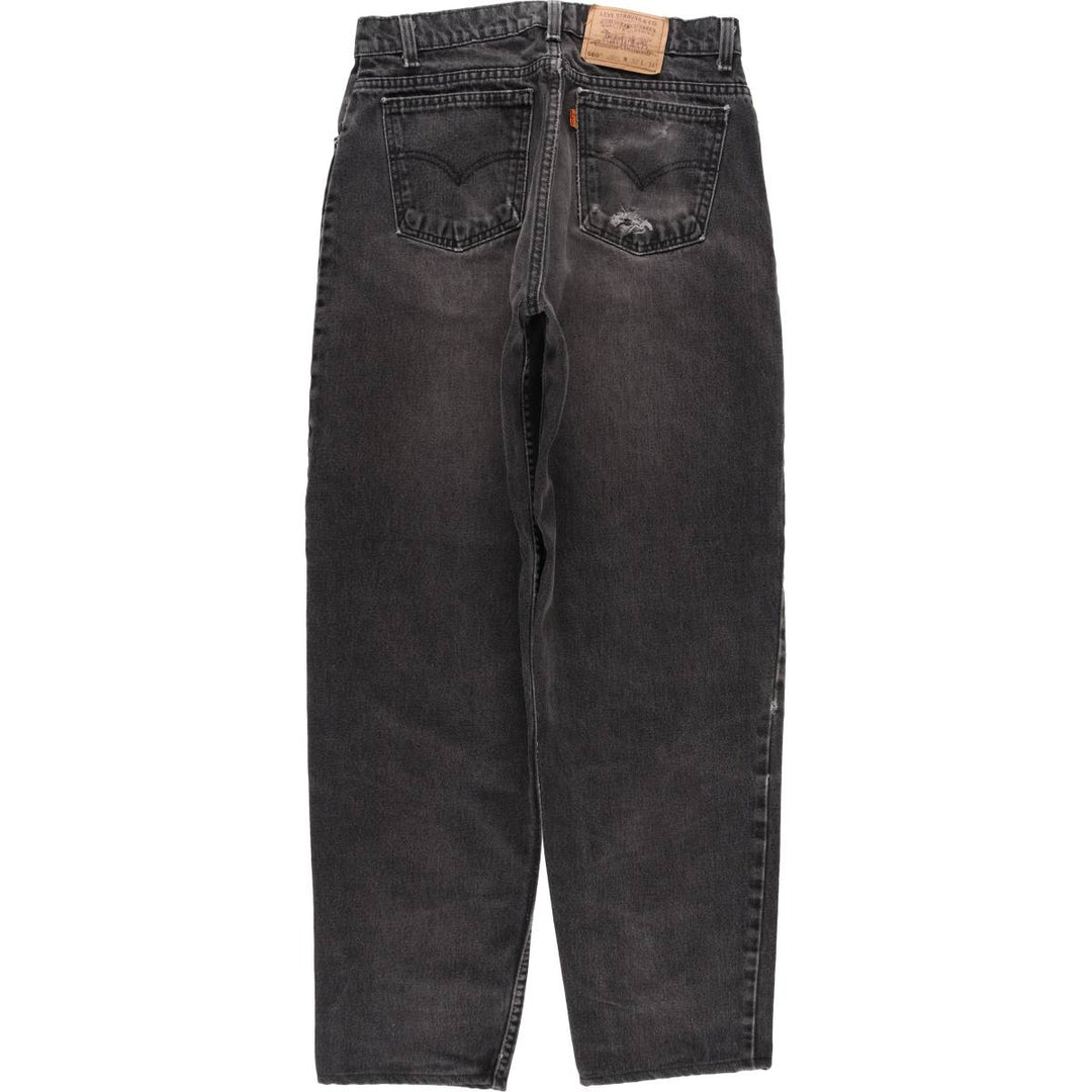 90'S Levi's 560 LOOSE FIT TAPERED LEG Black Denim Tapered Denim Pants Made in USA Men's W32 Vintage cotton black type Vintage Second Hand