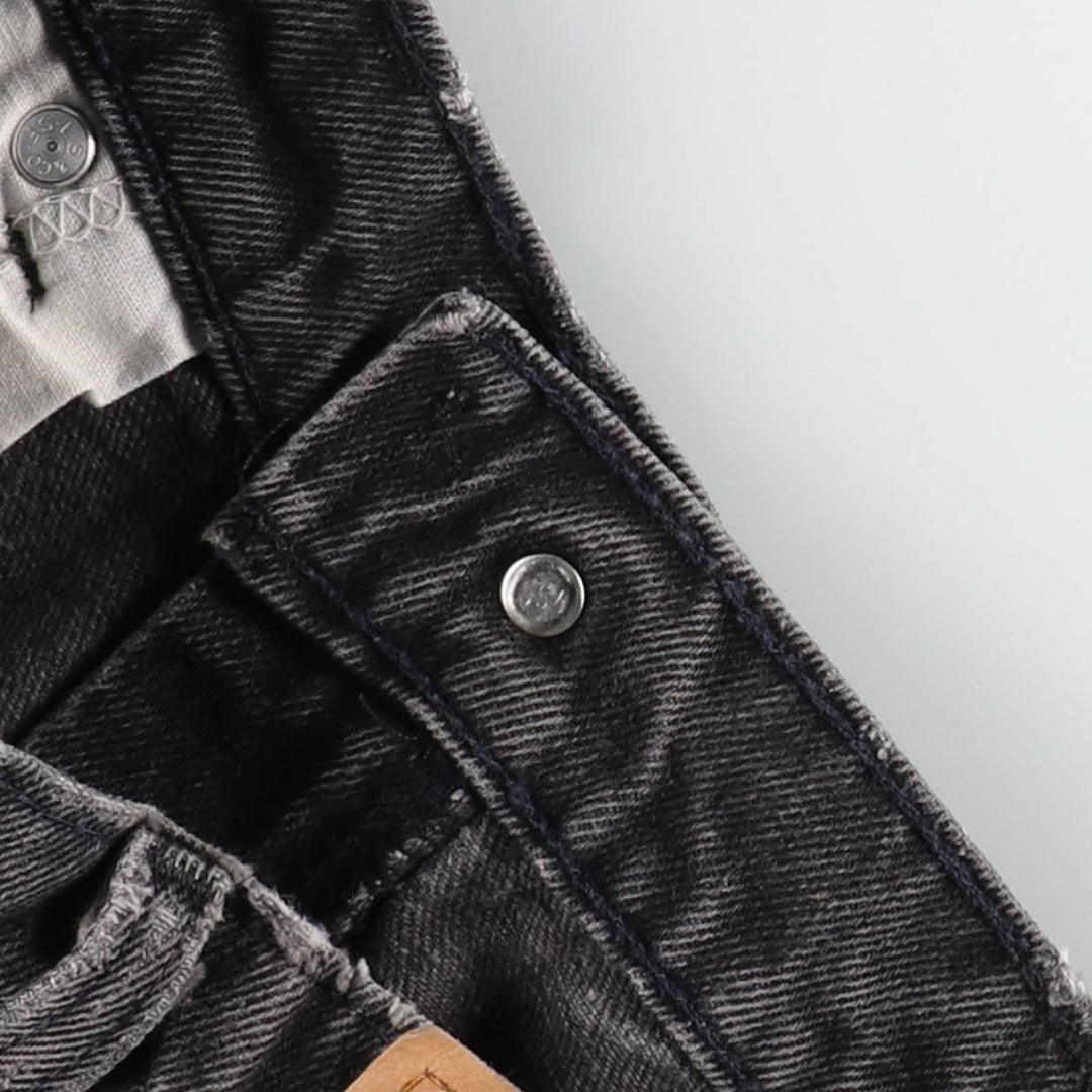 90'S Levi's 560 LOOSE FIT TAPERED LEG Black Denim Tapered Denim Pants Made in USA Men's W32 Vintage cotton black type Vintage Second Hand