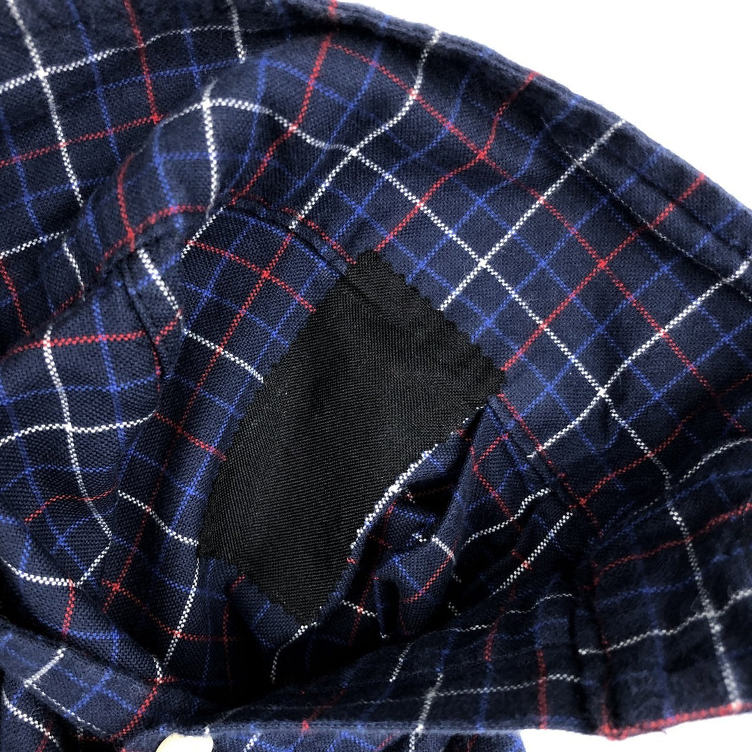 Ralph Lauren Classic Fit Long Sleeve Button Down Check Shirt Men's Size L cotton navy blue type Vintage Second Hand