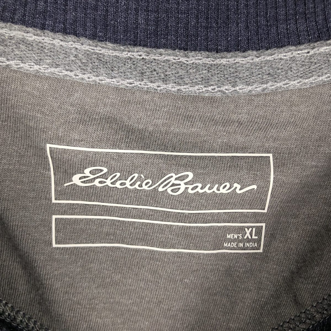 Eddie Bauer Thermal T-Shirt, Waffle, Men's XL cotton navy blue type Vintage Second Hand