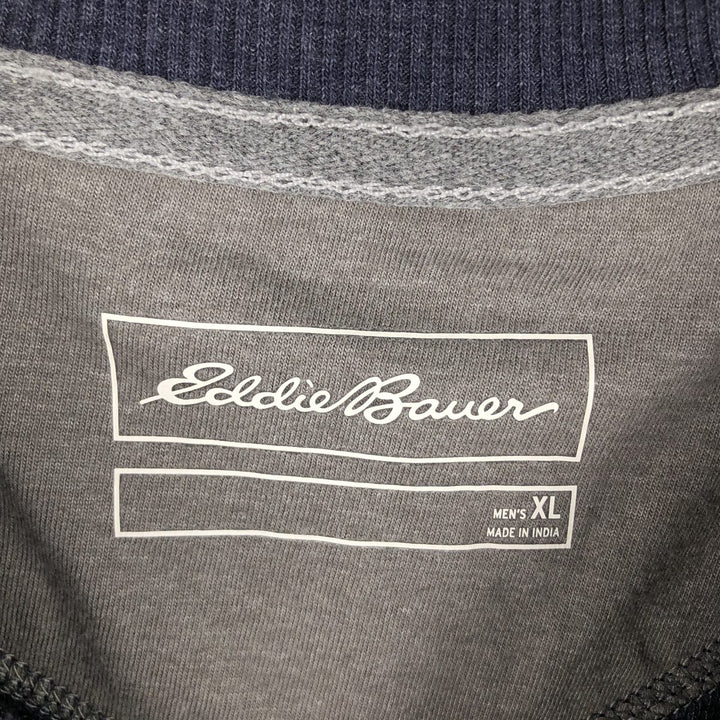 Eddie Bauer Thermal T-Shirt, Waffle, Men's XL cotton navy blue type Vintage Second Hand