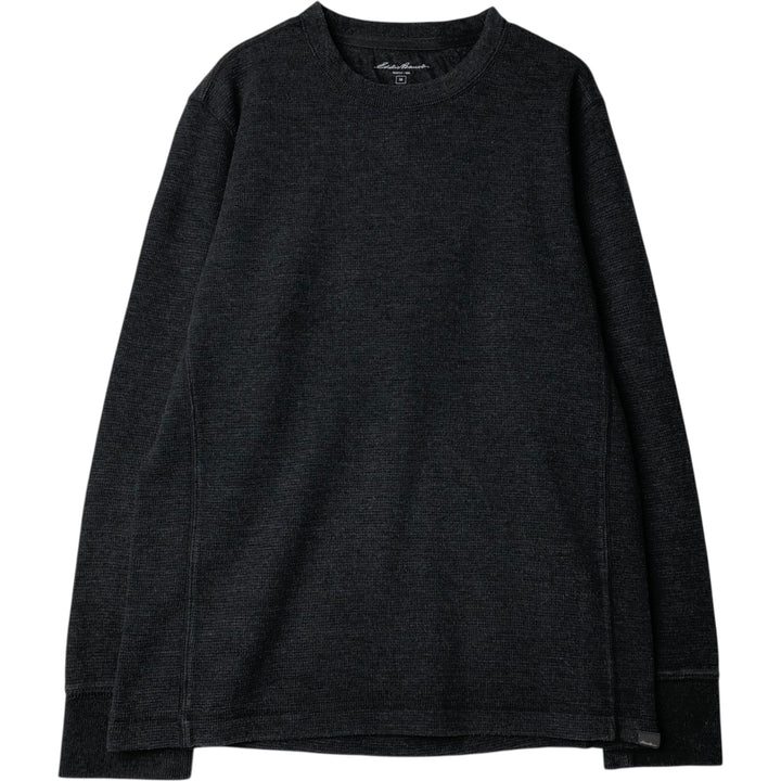 Eddie Bauer Thermal T-Shirt, Waffle, Men's Size M cotton gray type Vintage Second Hand