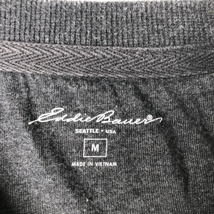 Eddie Bauer Thermal T-Shirt, Waffle, Men's Size M cotton gray type Vintage Second Hand