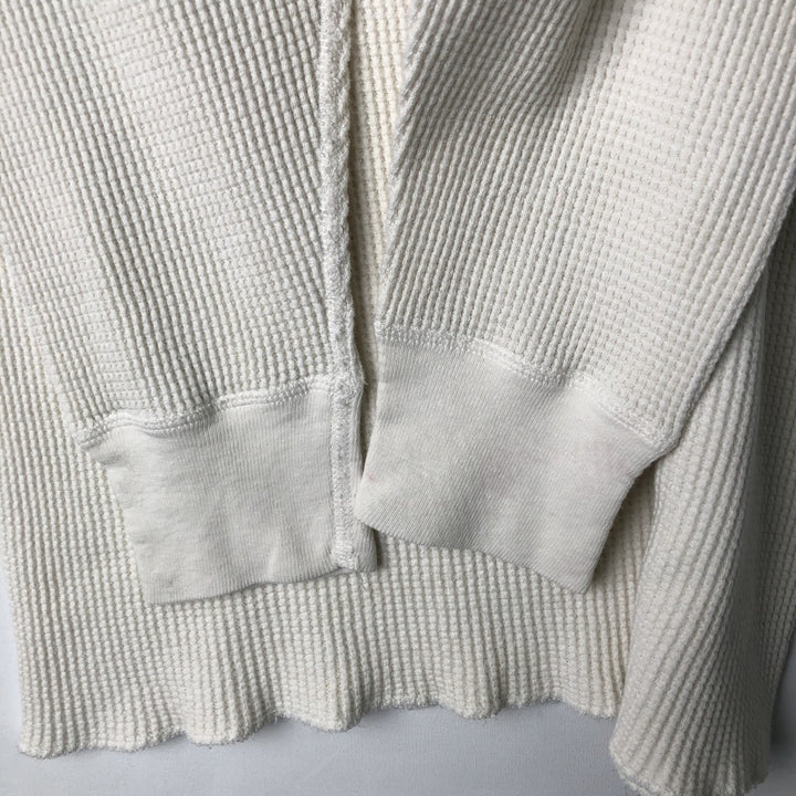 ~90'S NORTHWEST TERRITORY Thermal Long-Sleeve T-Shirt, Waffle Knit, Made in USA, Men's XL equivalent, Vintage cotton white type Vintage Second Hand