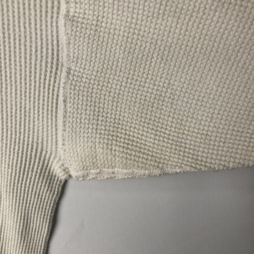 ~90'S NORTHWEST TERRITORY Thermal Long-Sleeve T-Shirt, Waffle Knit, Made in USA, Men's XL equivalent, Vintage cotton white type Vintage Second Hand