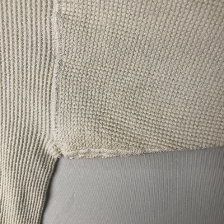 ~90'S NORTHWEST TERRITORY Thermal Long-Sleeve T-Shirt, Waffle Knit, Made in USA, Men's XL equivalent, Vintage cotton white type Vintage Second Hand