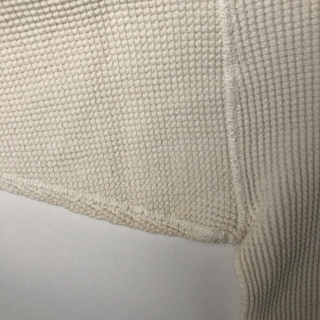 ~90'S NORTHWEST TERRITORY Thermal Long-Sleeve T-Shirt, Waffle Knit, Made in USA, Men's XL equivalent, Vintage cotton white type Vintage Second Hand