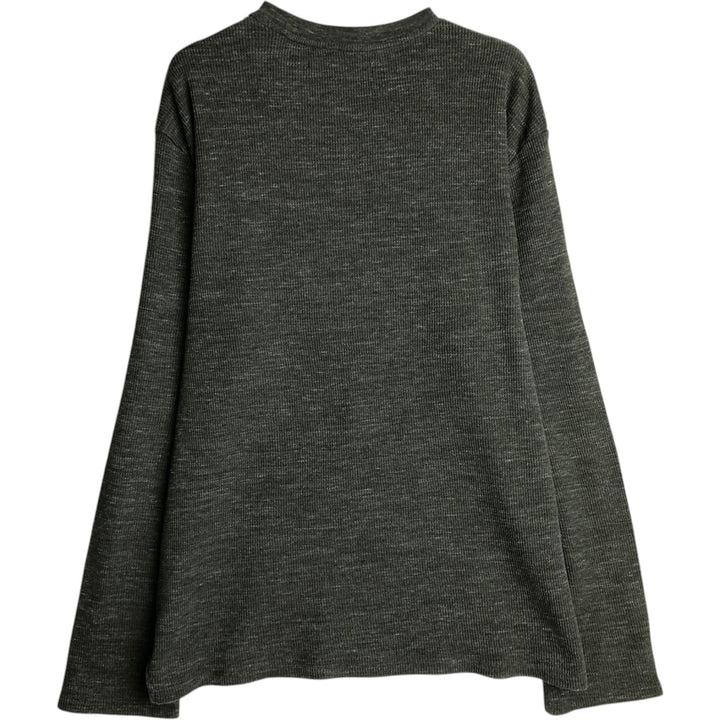 2000'S Calvin Klein JEANS Thermal Long T-Shirt, Men's XXL equivalent. cotton Khaki type Vintage Second Hand