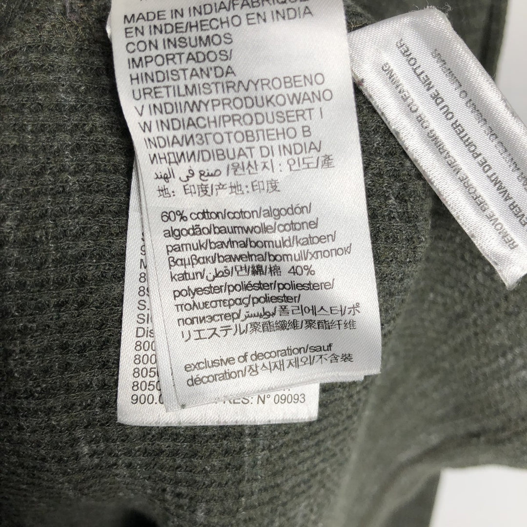 2000'S Calvin Klein JEANS Thermal Long T-Shirt, Men's XXL equivalent. cotton Khaki type Vintage Second Hand