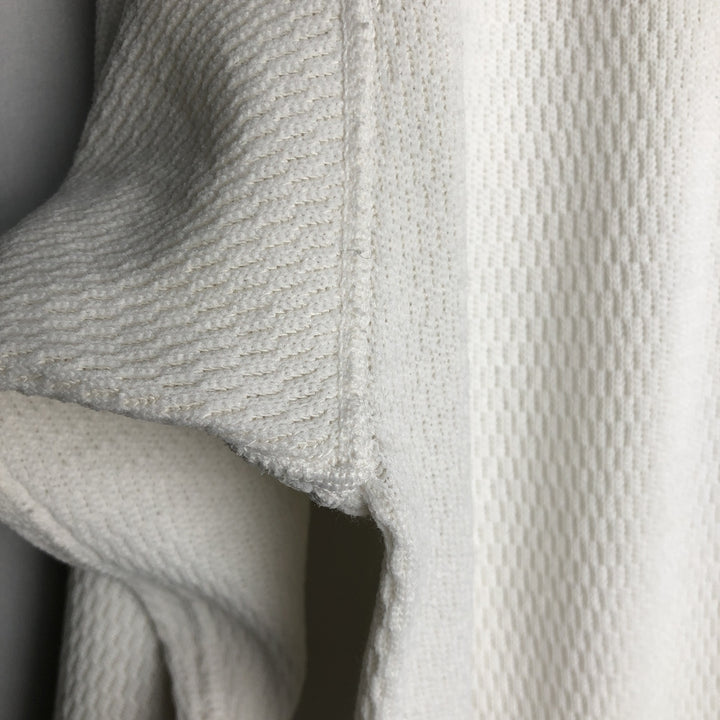 70s-80'S Hanes American Sportsman Thermal Long-Sleeve T-Shirt, Made in USA, Men's XL equivalent, Vintage cotton white type Vintage Second Hand