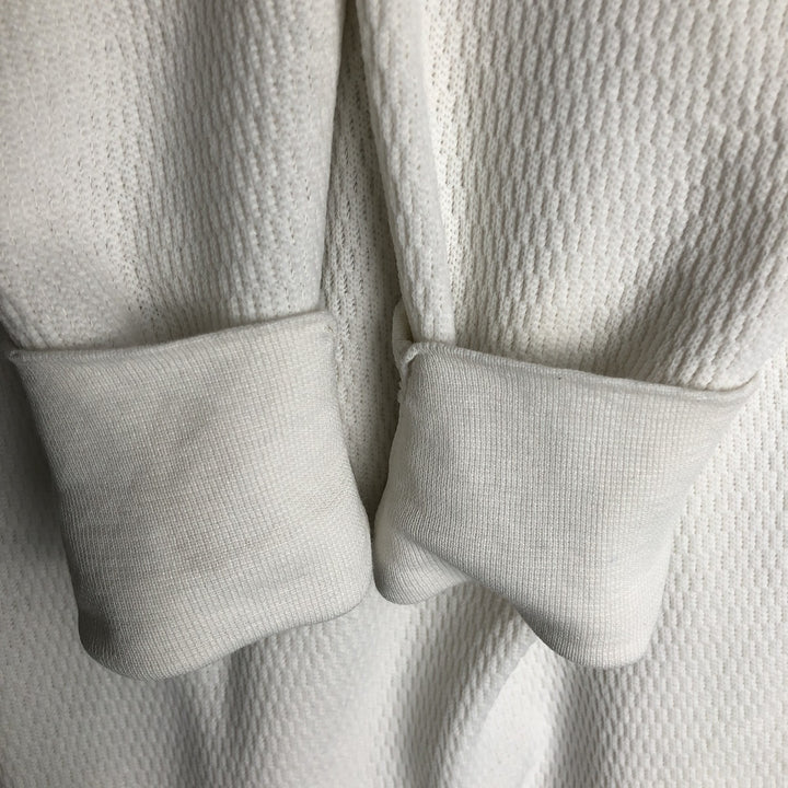 70s-80'S Hanes American Sportsman Thermal Long-Sleeve T-Shirt, Made in USA, Men's XL equivalent, Vintage cotton white type Vintage Second Hand
