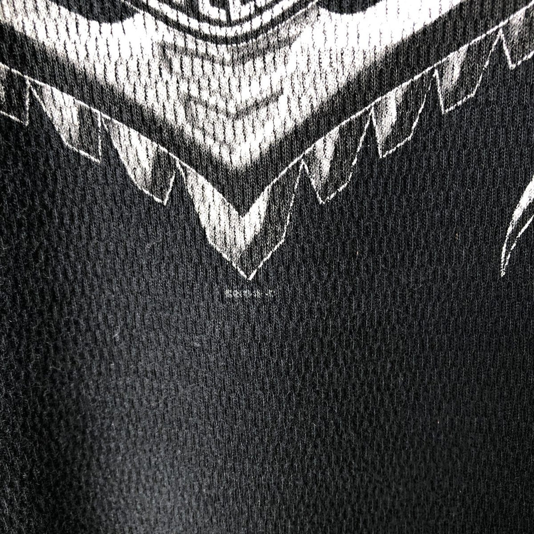 Harley-Davidson Motorcycle Tribal Thermal Long-Sleeve T-Shirt Honeycomb Pattern, Men's Size M (approx.) unclear black type Vintage Second Hand