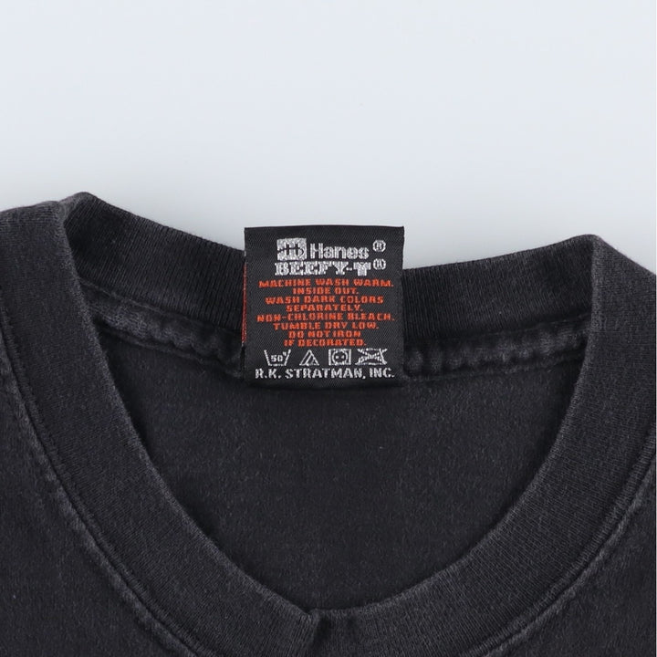 Harley-Davidson Motorcycle T-Shirt, Made in USA, Size L (Men's L equivalent) cotton black type Vintage Second Hand