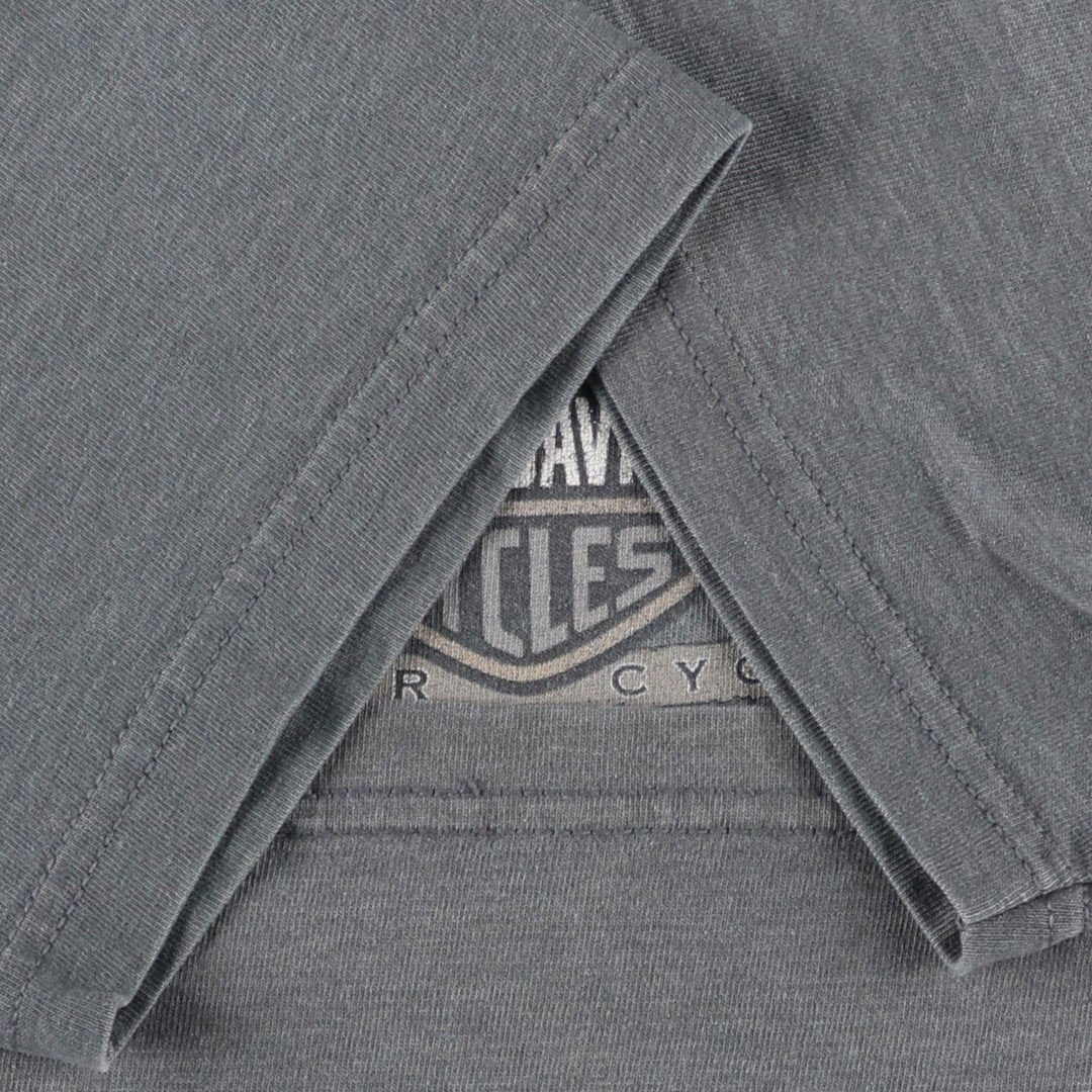 Harley-Davidson Motorcycle Bike T-shirt Made in USA Men's M size cotton gray type Vintage Second Hand