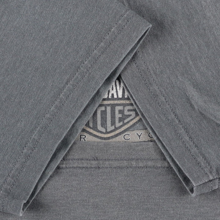 Harley-Davidson Motorcycle Bike T-shirt Made in USA Men's M size cotton gray type Vintage Second Hand