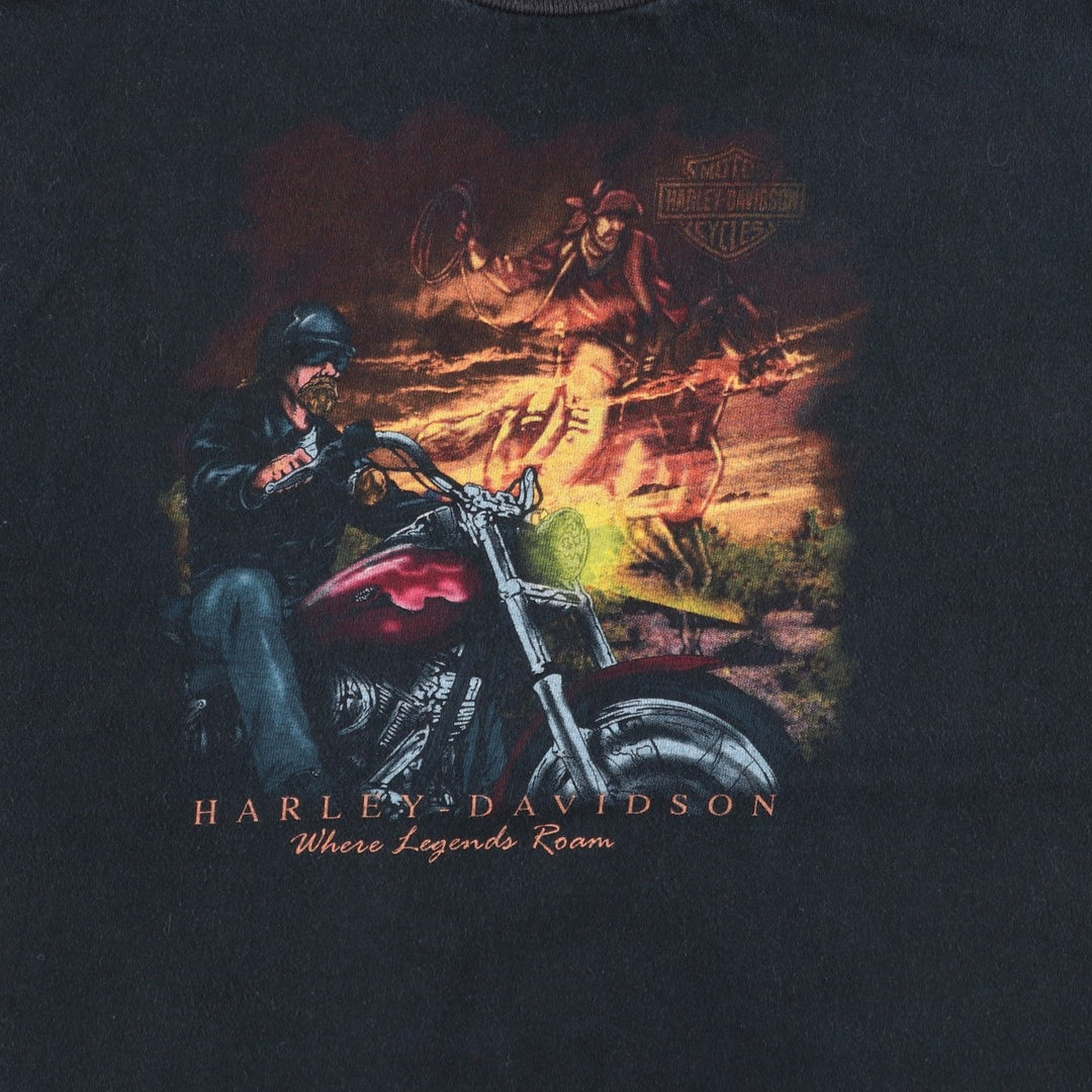 Harley-Davidson Cut-Off Motorcycle Bike T-Shirt, Men's Size S (approx.) unclear black type Vintage Second Hand