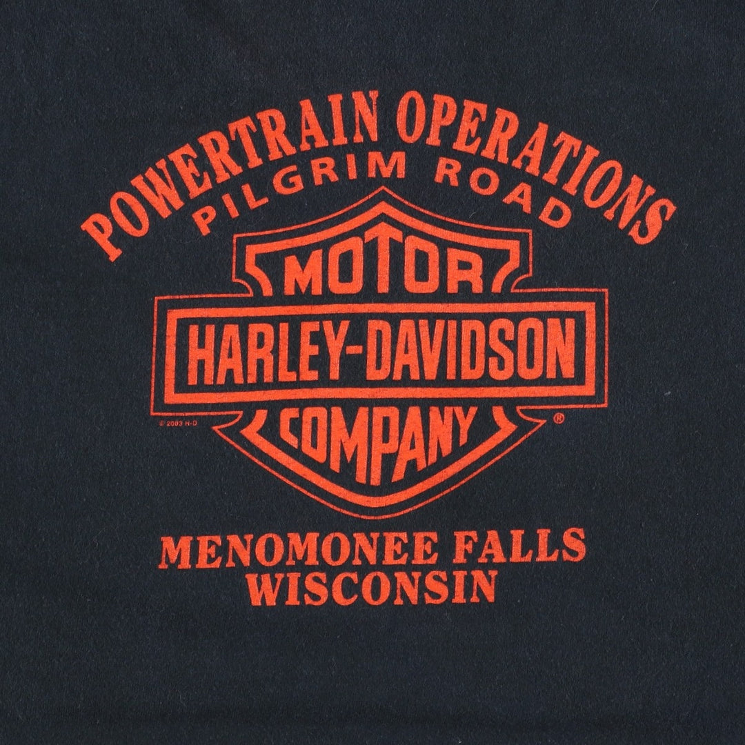 Harley-Davidson Cut-Off Motorcycle Bike T-Shirt, Men's Size S (approx.) unclear black type Vintage Second Hand