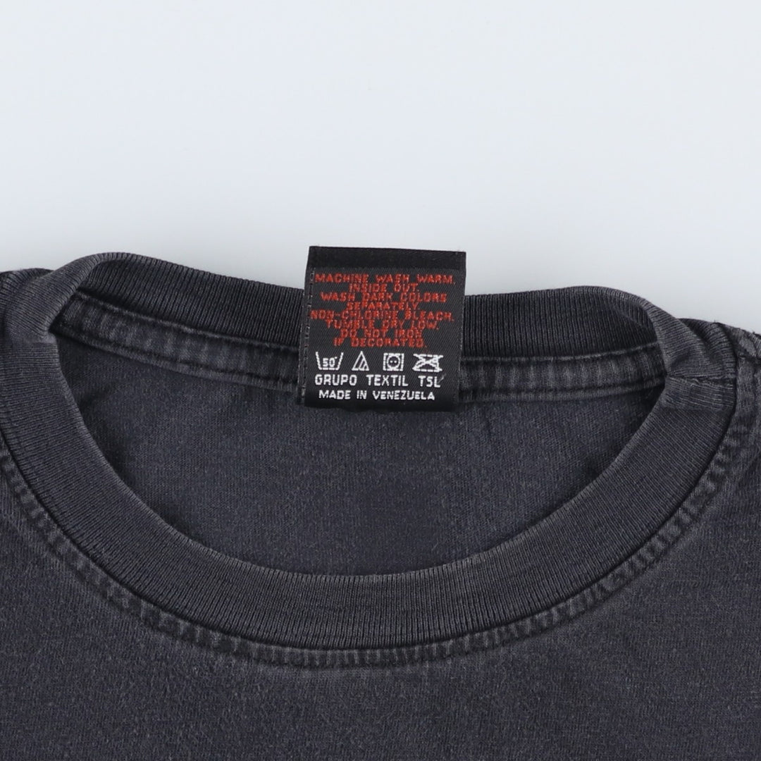 2000'S Harley-Davidson Wolf Pattern Motorcycle T-Shirt, Men's Size XL (approx.) cotton black type Vintage Second Hand