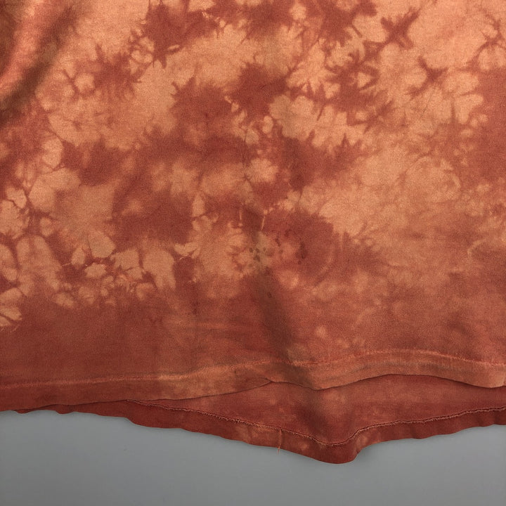 Harley-Davidson Tie-Dye Pattern Motorcycle T-Shirt, Made in USA, Men's Size XL (approx.) cotton orange type Vintage Second Hand