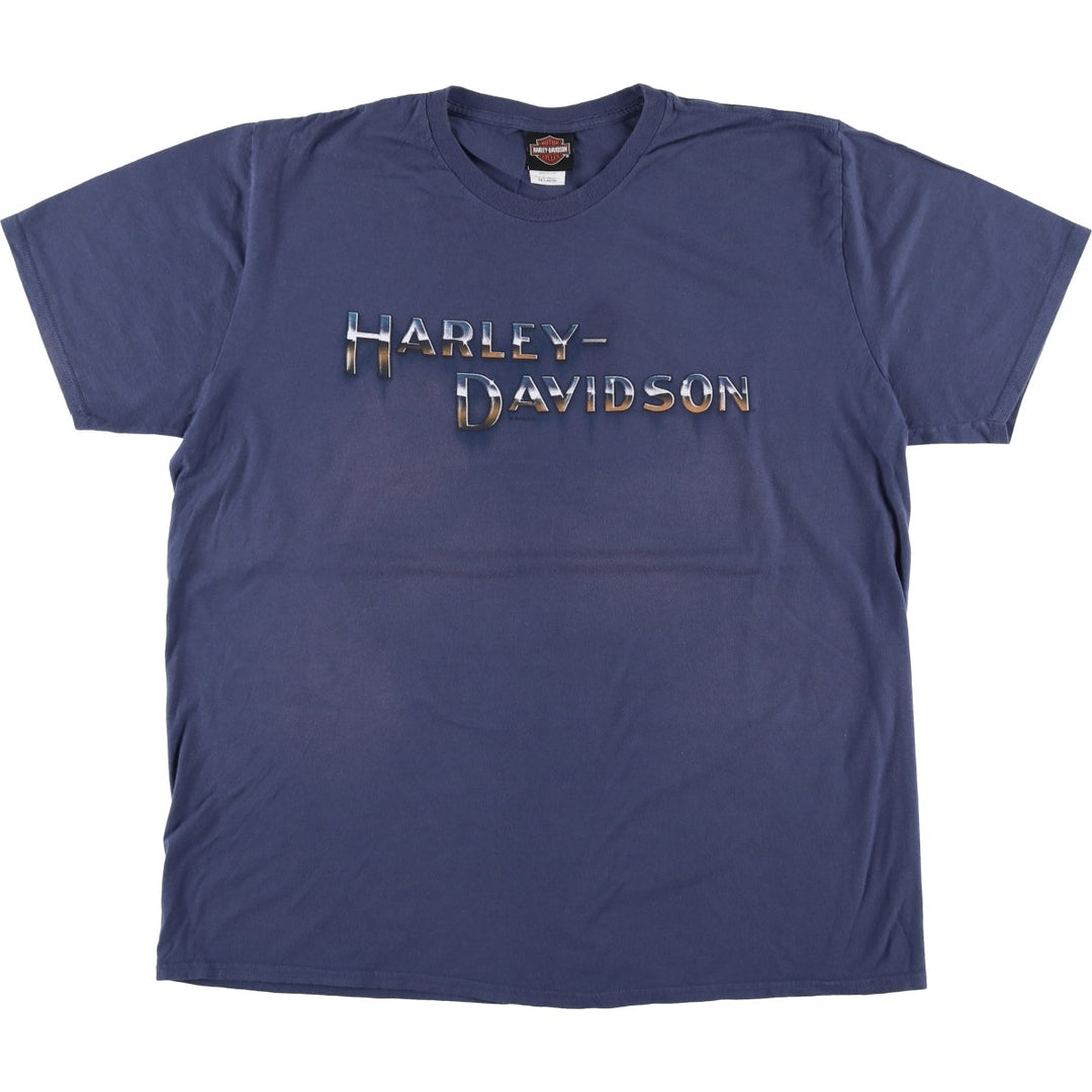 Harley-Davidson Motorcycle Bike T-shirt, Men's XXL cotton Navy blue Vintage Second Hand