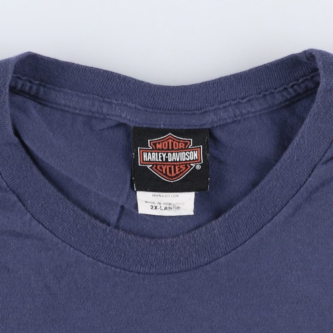 Harley-Davidson Motorcycle Bike T-shirt, Men's XXL cotton Navy blue Vintage Second Hand