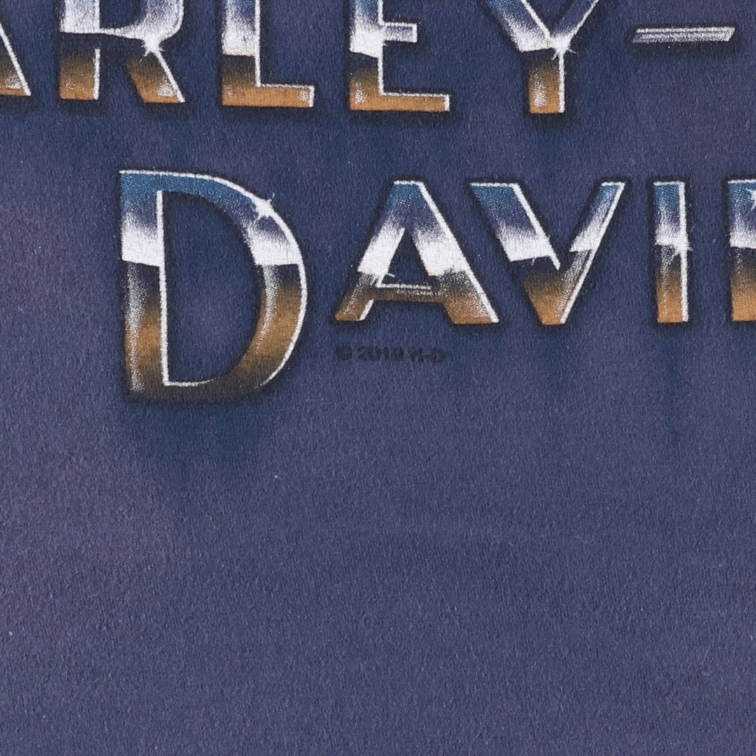 Harley-Davidson Motorcycle Bike T-shirt, Men's XXL cotton Navy blue Vintage Second Hand
