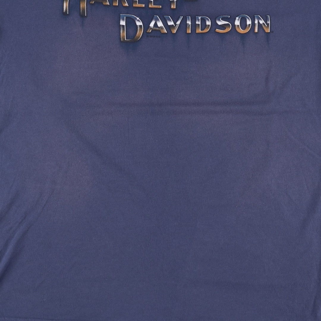 Harley-Davidson Motorcycle Bike T-shirt, Men's XXL cotton Navy blue Vintage Second Hand