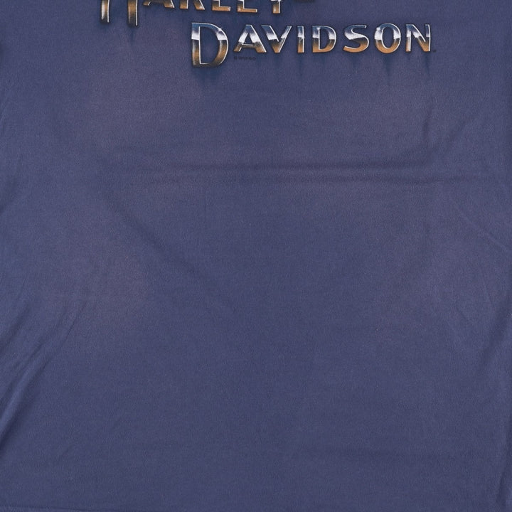 Harley-Davidson Motorcycle Bike T-shirt, Men's XXL cotton Navy blue Vintage Second Hand
