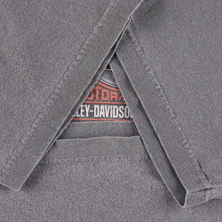 00'S Harley-Davidson Motorcycle Bike T-shirt Men's XL size unclear gray type Vintage Second Hand