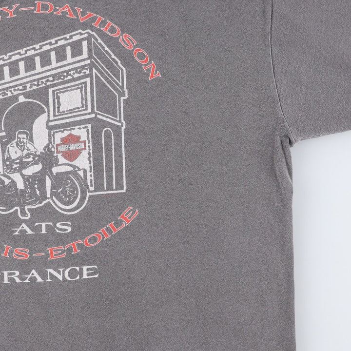 00'S Harley-Davidson Motorcycle Bike T-shirt Men's XL size unclear gray type Vintage Second Hand