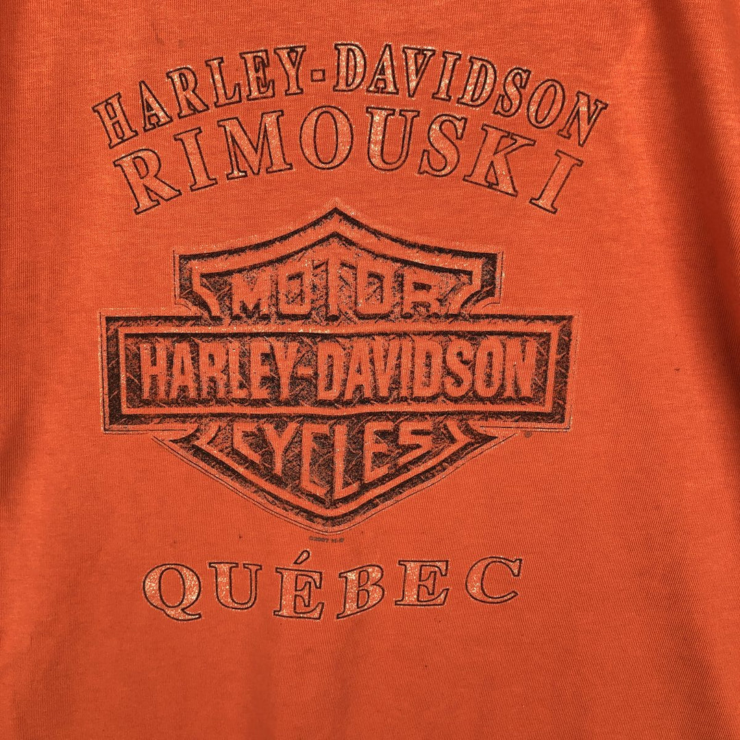 Harley-Davidson Motorcycle Bike T-shirt, Men's XL size cotton orange type Vintage Second Hand