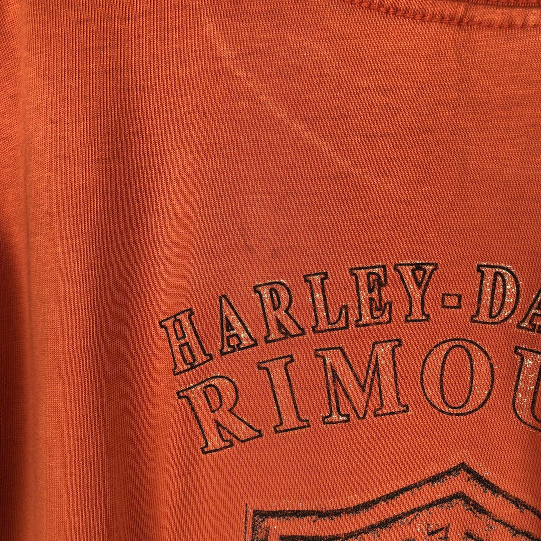 Harley-Davidson Motorcycle Bike T-shirt, Men's XL size cotton orange type Vintage Second Hand