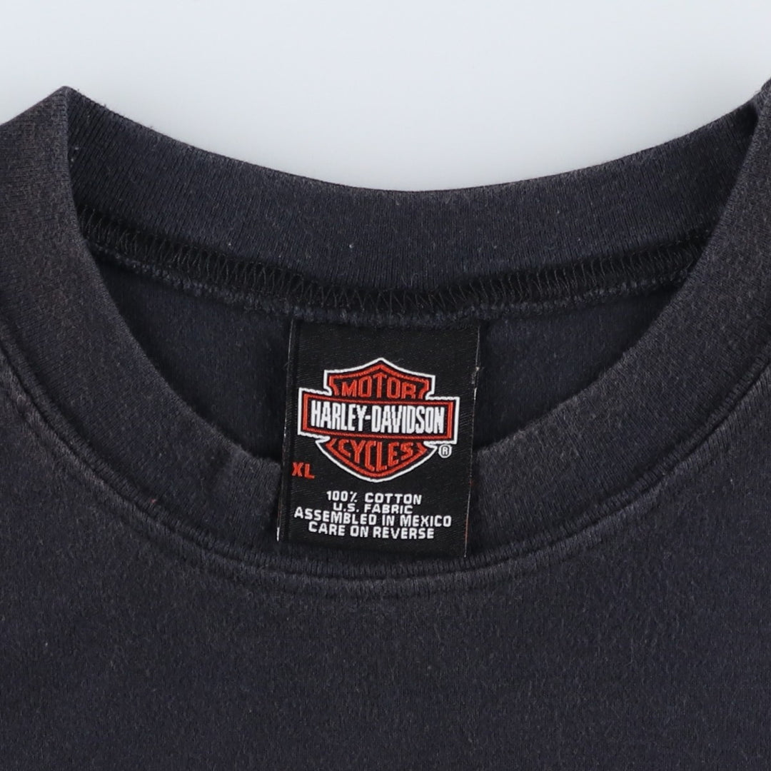 00'S Harley-Davidson Sleeveless Motorcycle Bike T-shirt Men's XL cotton black type Vintage Second Hand