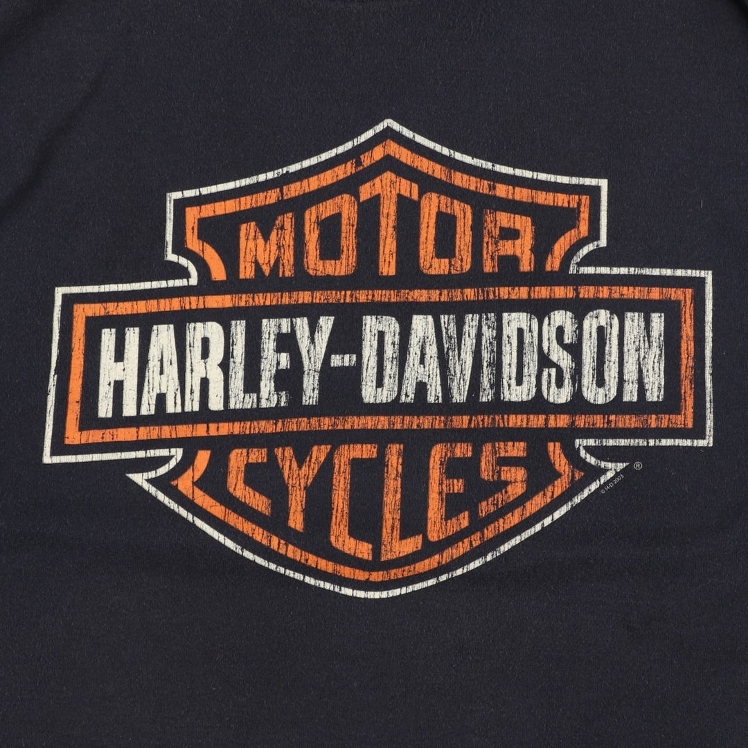 00'S Harley-Davidson Sleeveless Motorcycle Bike T-shirt Men's XL cotton black type Vintage Second Hand