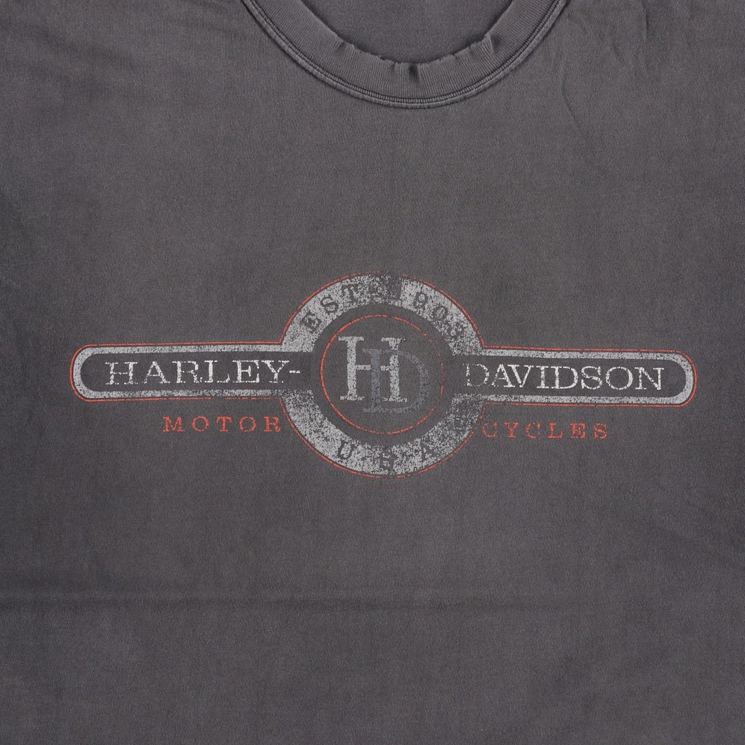 Harley-Davidson Cut-Off Motorcycle Bike T-Shirt, Men's Size L (approx.) unclear Charcoal Vintage Second Hand