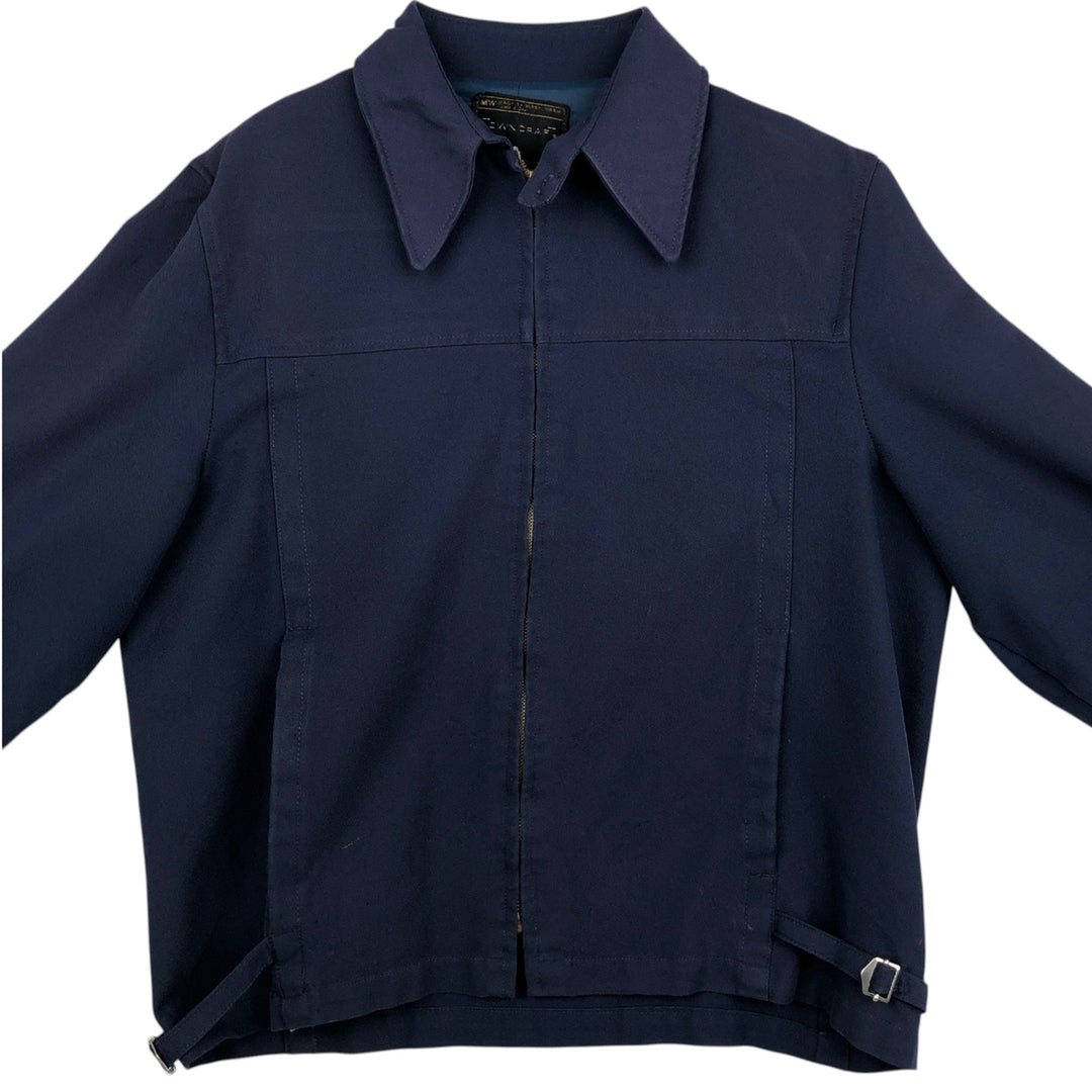 1970'S JCPenney TOWNCRAFT Swing Top Sports Jacket, Men's Size L (approx.) unclear navy blue type Vintage Second Hand