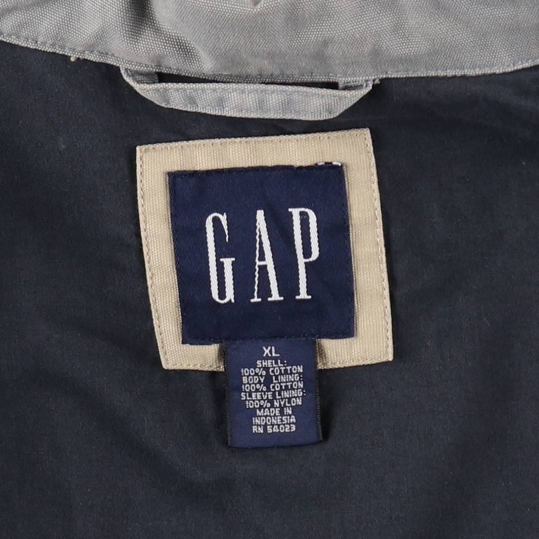 90s-00'S GAP Old Gap Swing Top Sport Jacket Men's XL equivalent Vintage cotton gray type Vintage Second Hand