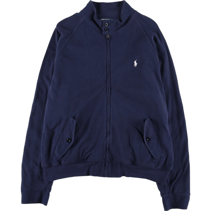 Ralph Lauren POLO RALPH LAUREN Harrington jacket type sweatshirt jacket, men's size XL equivalent. cotton navy blue type Vintage Second Hand