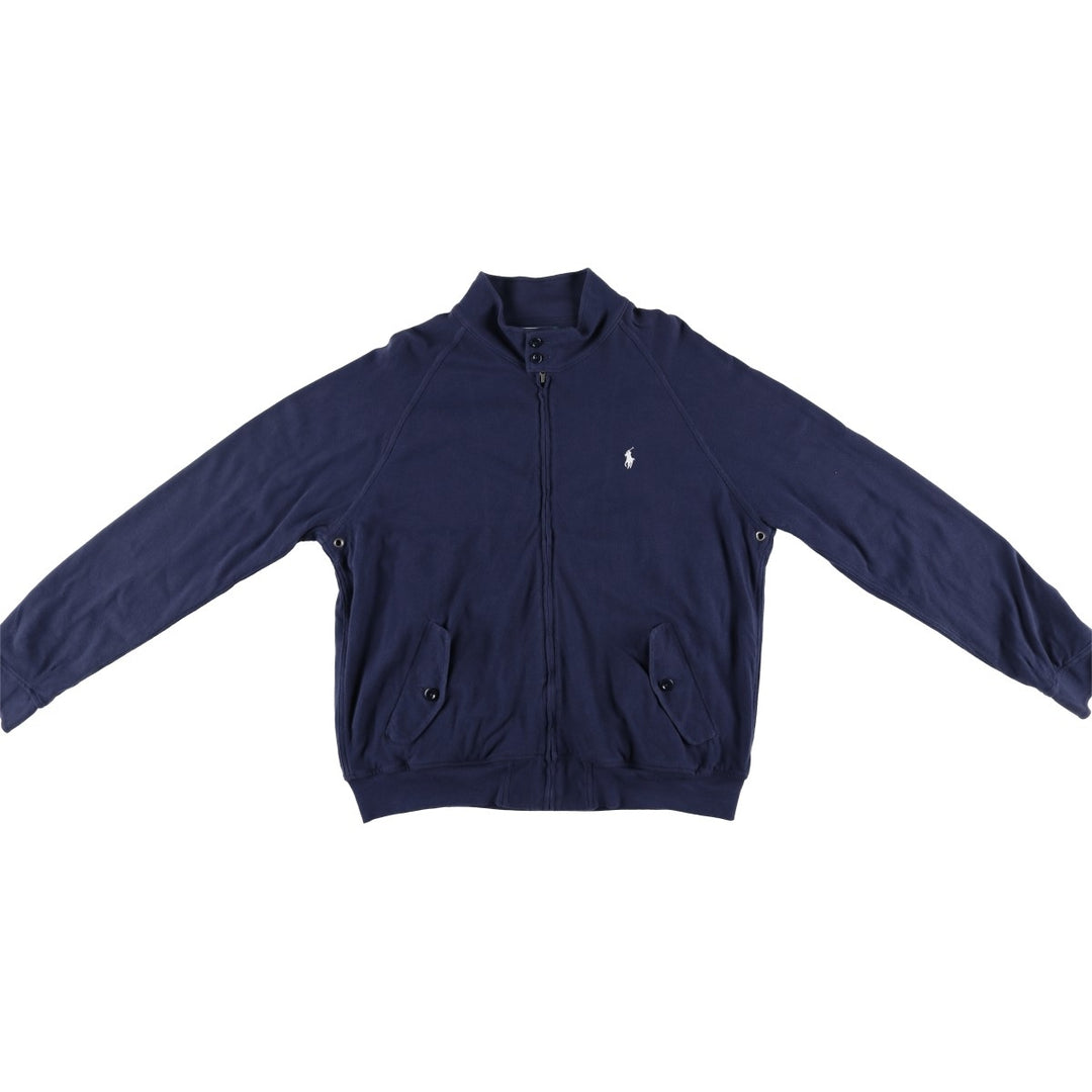 Ralph Lauren POLO RALPH LAUREN Harrington jacket type sweatshirt jacket, men's size XL equivalent. cotton navy blue type Vintage Second Hand