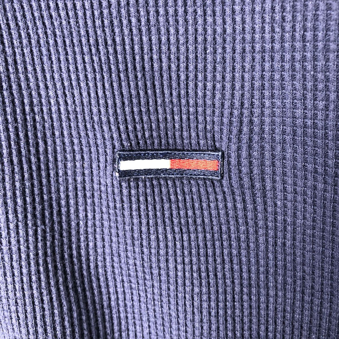 Tommy Hilfiger JEANS Thermal Long T-Shirt, Men's Size L (approx.) cotton navy blue type Vintage Second Hand