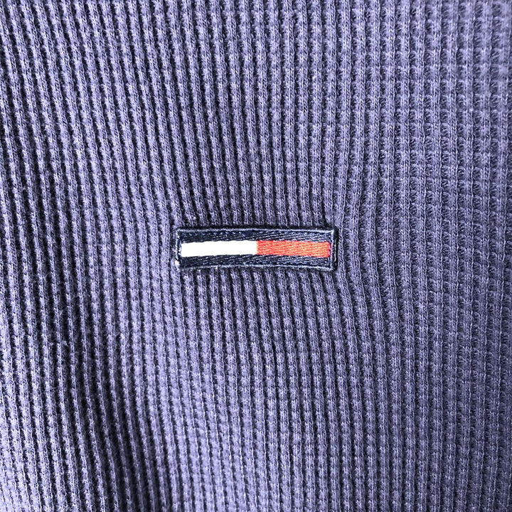 Tommy Hilfiger JEANS Thermal Long T-Shirt, Men's Size L (approx.) cotton navy blue type Vintage Second Hand