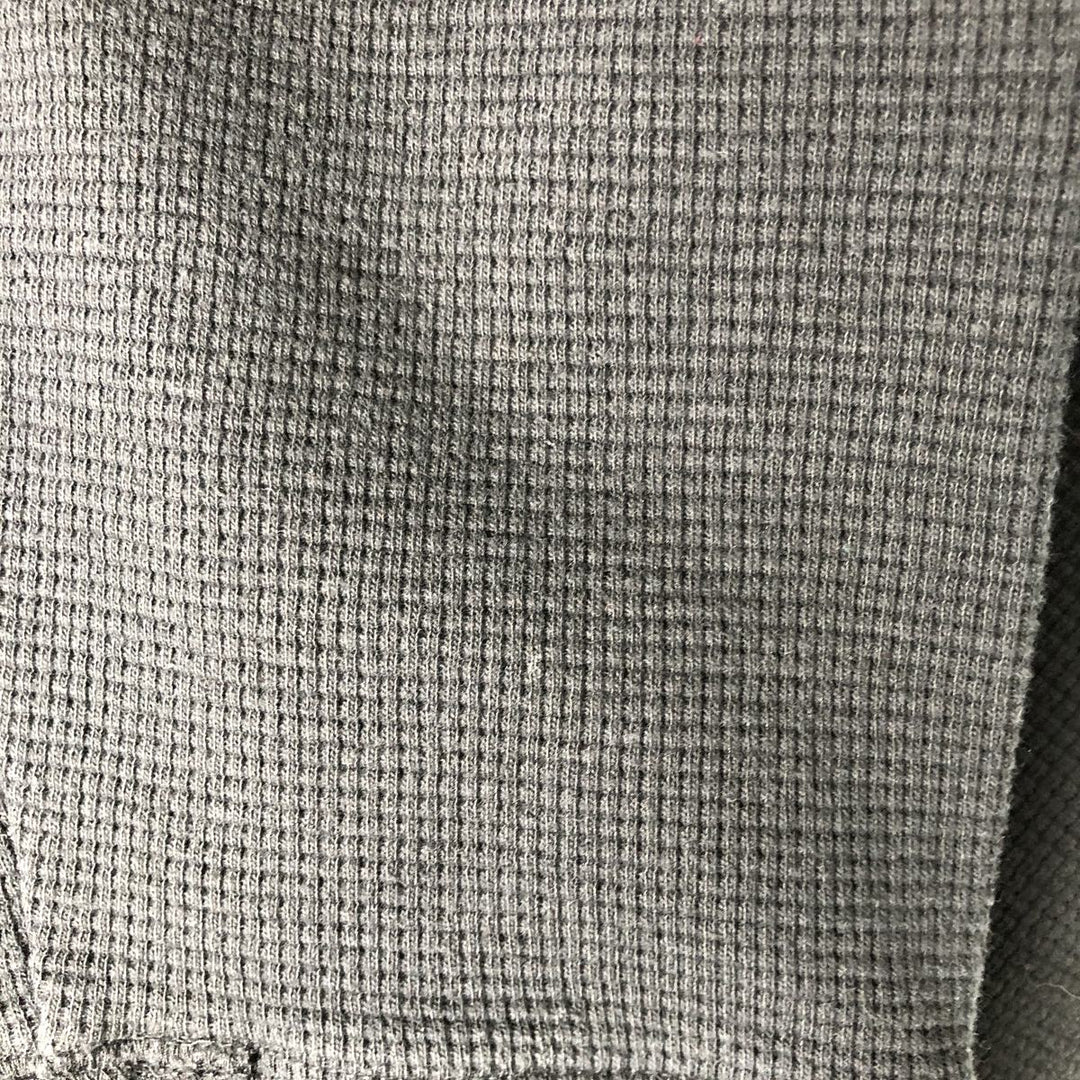 Eddie Bauer Animal Pattern Bear Pattern Thermal Long-Sleeve T-Shirt, Waffle Knit, Men's Size L (approx.) cotton black type Vintage Second Hand