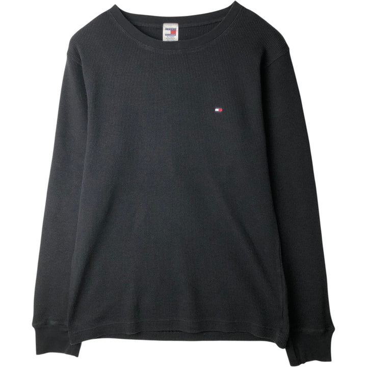 Tommy Hilfiger Thermal Long-Sleeve T-Shirt, Men's Size XL (approx.) cotton black type Vintage Second Hand