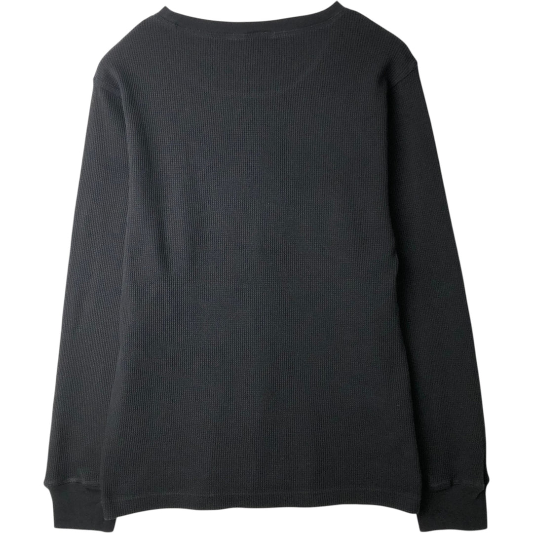 Tommy Hilfiger Thermal Long-Sleeve T-Shirt, Men's Size XL (approx.) cotton black type Vintage Second Hand