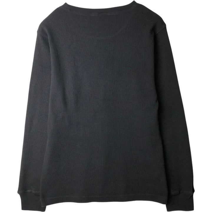 Tommy Hilfiger Thermal Long-Sleeve T-Shirt, Men's Size XL (approx.) cotton black type Vintage Second Hand