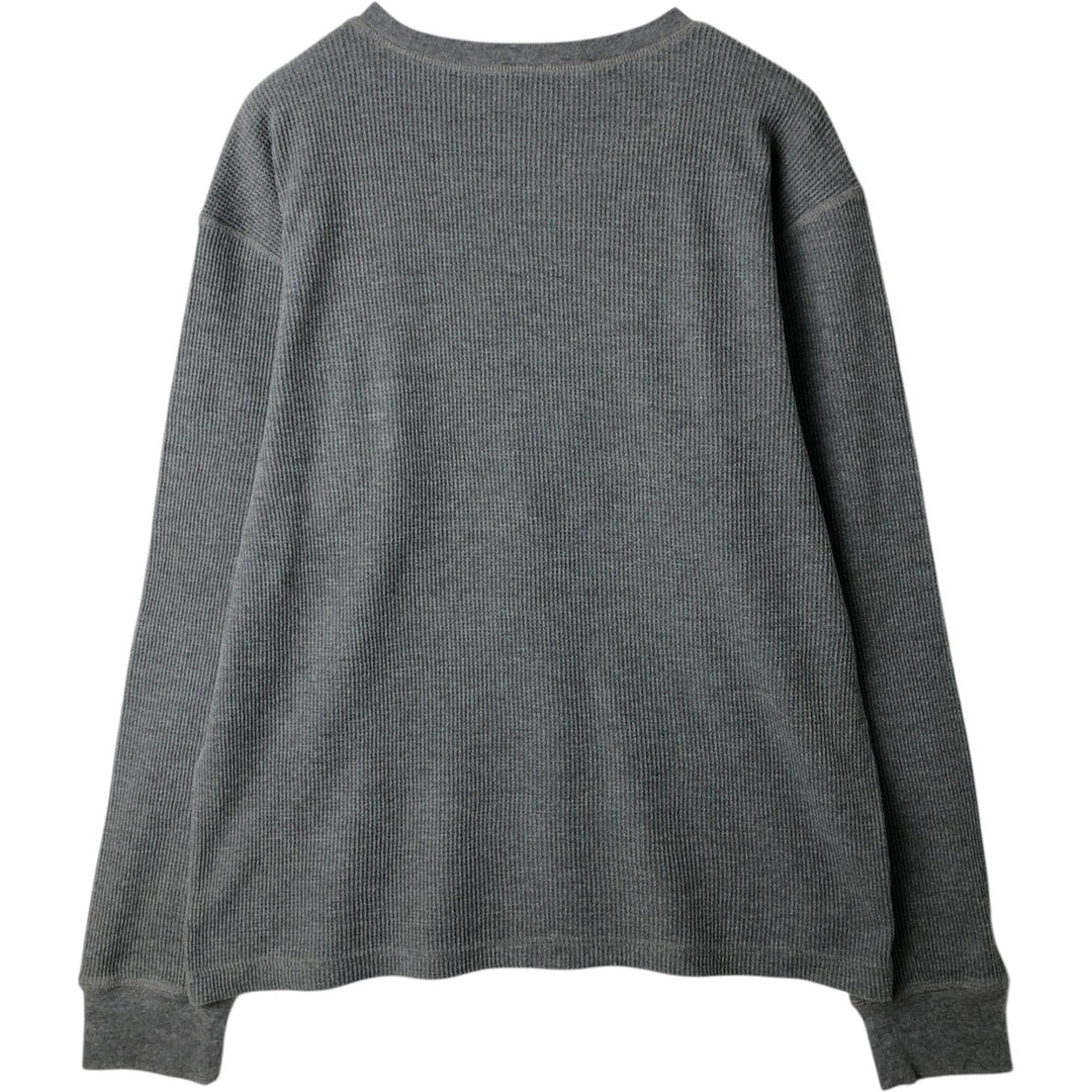 Tommy Hilfiger Thermal Long-Sleeve T-Shirt, Men's Size XL (approx.) cotton gray type Vintage Second Hand